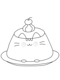 Flan de pudding Pusheen