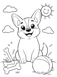 Cachorro de corgi galés adorable