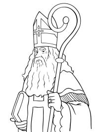 San Nicolás con bastón
