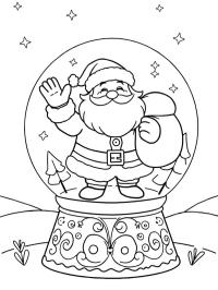 Bola de nieve con Papá Noel