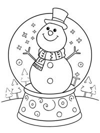 Bola de nieve con muñeco de nieve