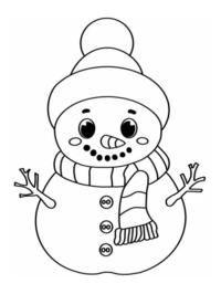 Muñeco de nieve con bufanda