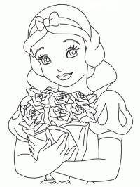 Blancanieves con rosas