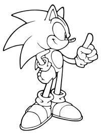 Sonic señala con el dedo