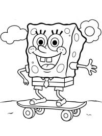Bob Esponja en monopatín