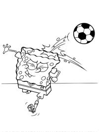 Bob Esponja juega al fútbol