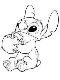 Stitch bebe de un coco