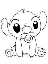 Stitch con chupete