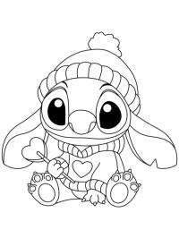 Stitch con gorro de invierno