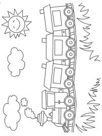 Tren de vapor con vagones