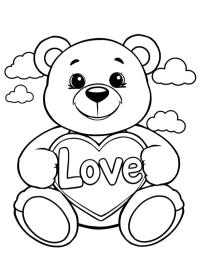 Oso de peluche con corazón