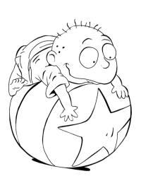 Tommy Pickles juega con la pelota