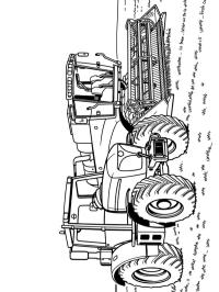 Tractor y cosechadora