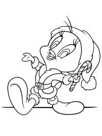 Tweety con bastón de caramelo