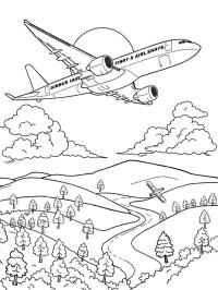 Avión en el aire