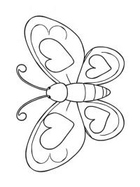 Mariposa con corazones