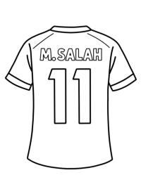 Camiseta de fútbol de Mohamed Salah