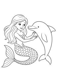 Sirena con delfín