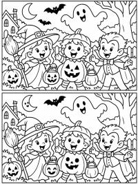 Halloween Encuentra las 5 diferencias