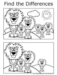 Encuentra las diferencias: león