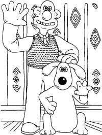 Wallace y Gromit saludando