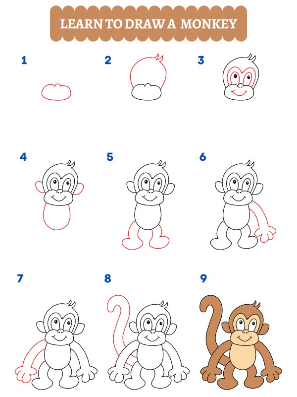 Como dibujar un mono