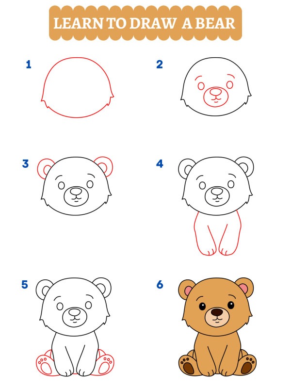 Cómo dibujar un oso