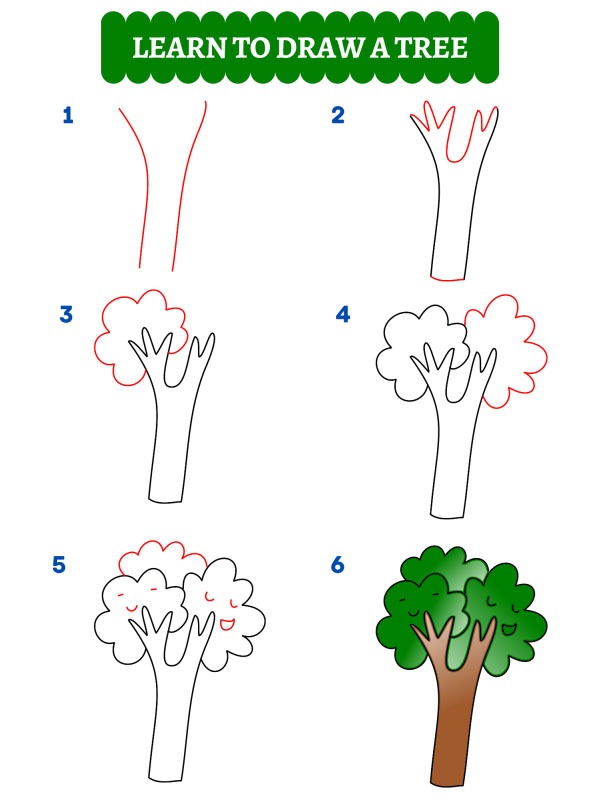 Como dibujar un arbol