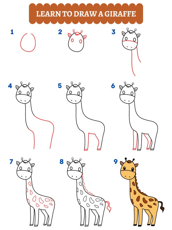 Como dibujar una jirafa