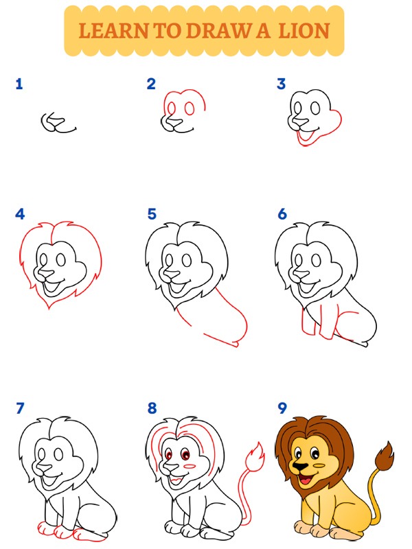 Cómo dibujar un león