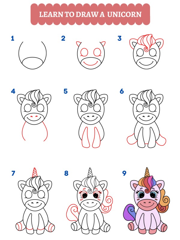 Como dibujar un unicornio