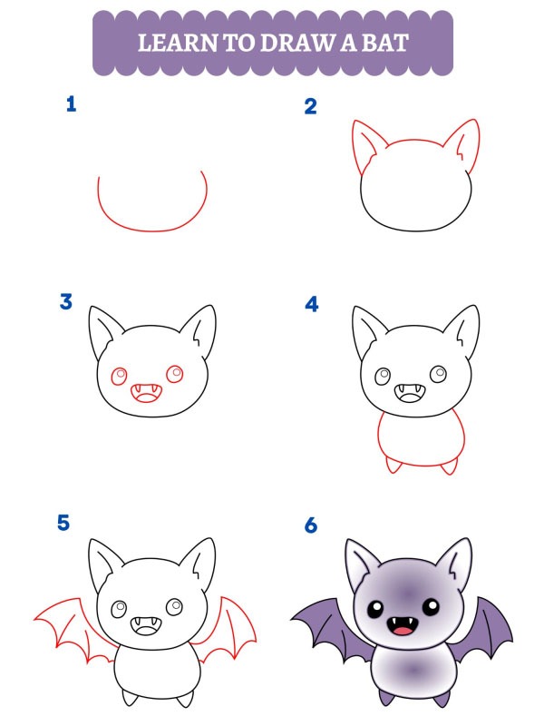 Cómo dibujar un murciélago