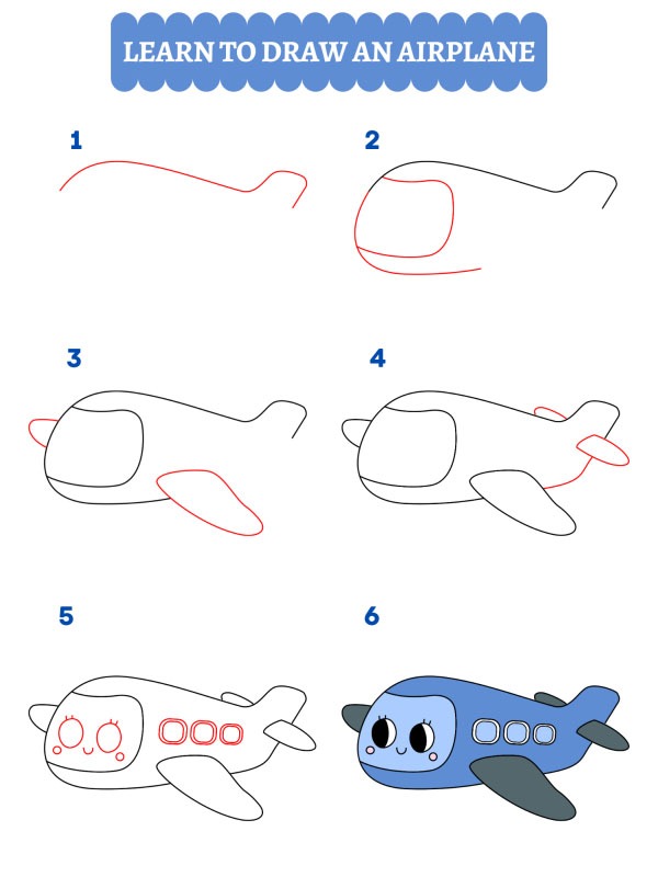 Como dibujar un avion