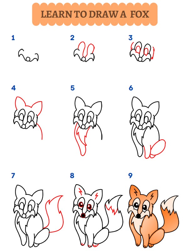 Como dibujar un zorro