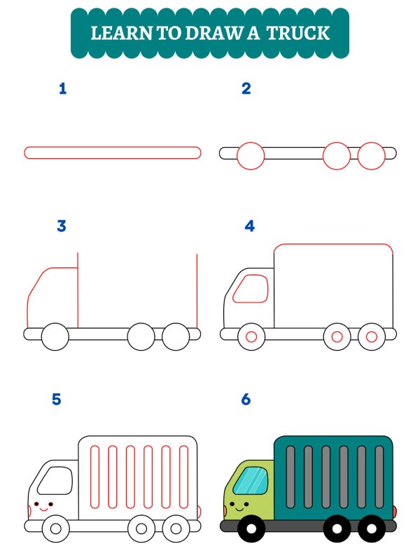 Como dibujat un camion
