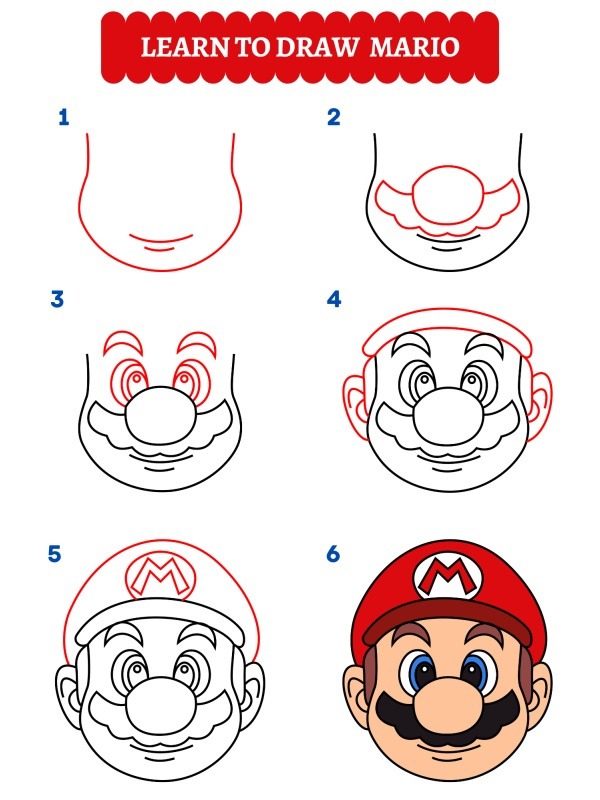 Cómo dibujar a Mario