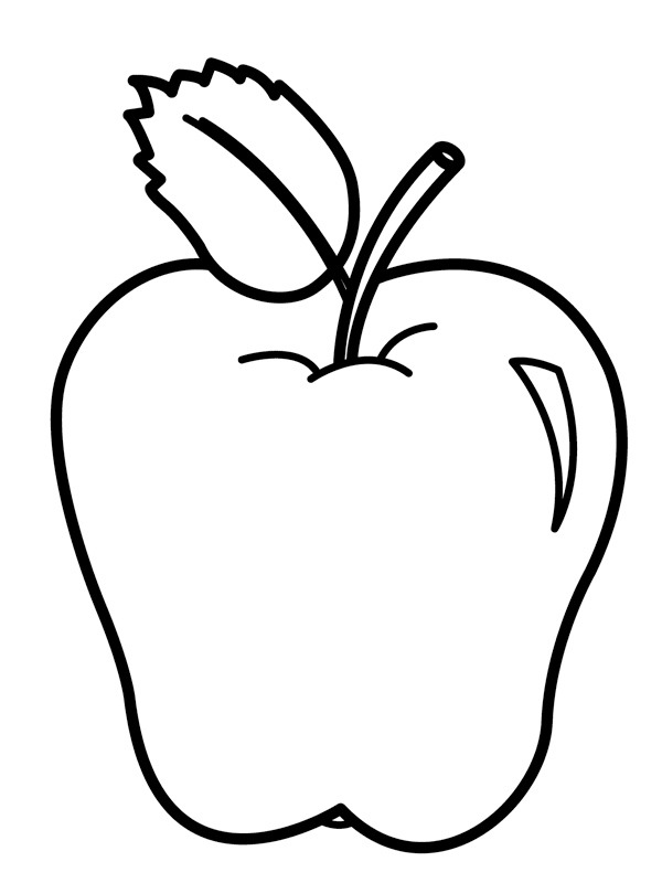 Dibujo de Manzana para Colorear Dibujo de Manzana para Colorear