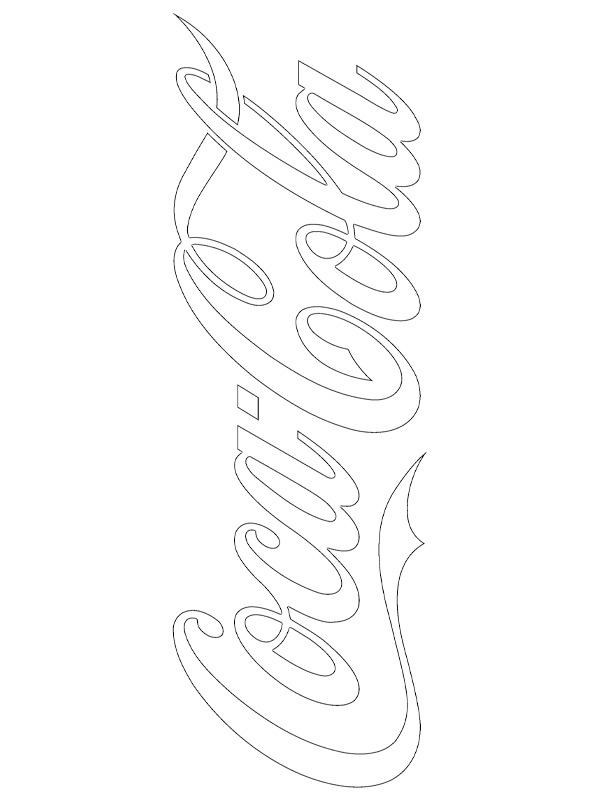  Dibujos para colorear Logo de Coca Cola