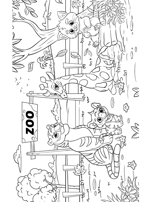 Dibujo de Animales de zoologico para Colorear Dibujo de Animales de zoologico para Colorear