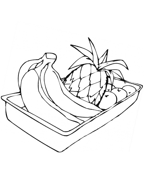 Dibujo de Tazón de frutas para Colorear