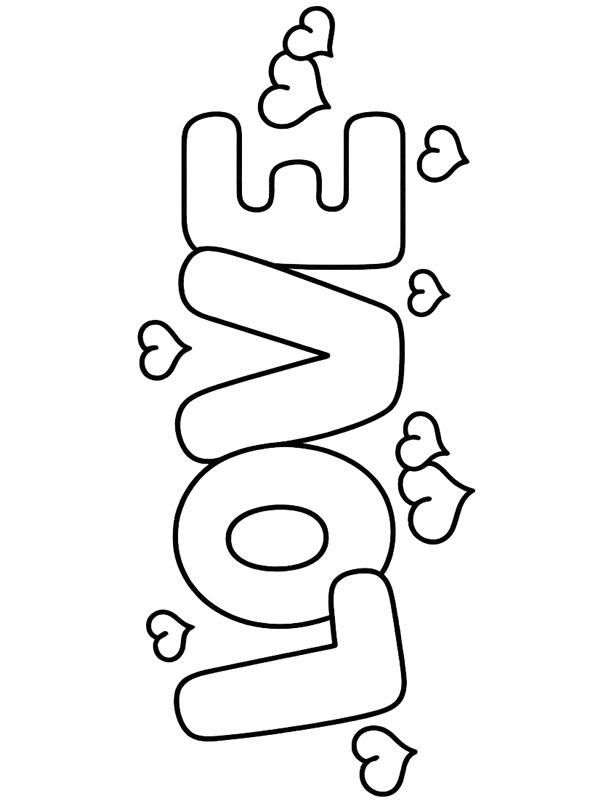 Dibujo de Love para Colorear Dibujo de Love para Colorear