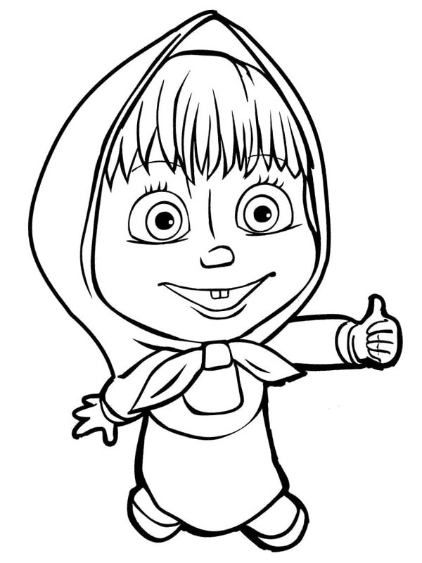 Dibujo de Masha para Colorear Dibujo de Masha para Colorear