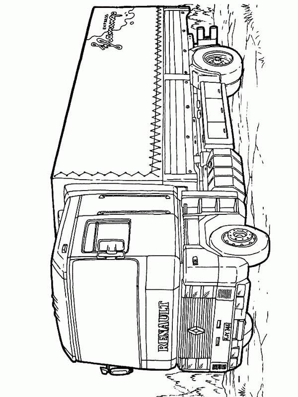 Dibujo de Camión Renault para Colorear Dibujo de Camión Renault para Colorear