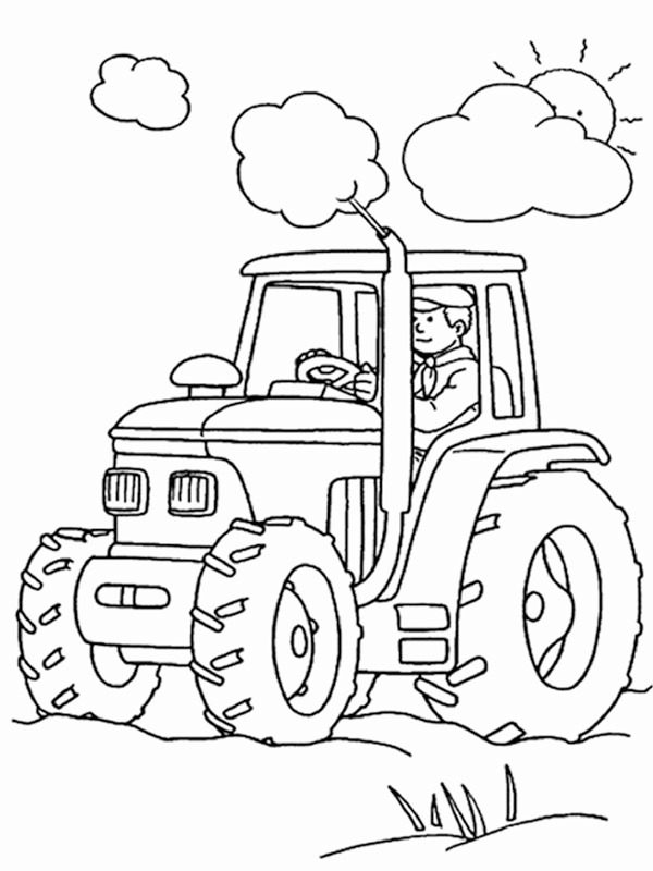 Dibujo de Tractor para Colorear