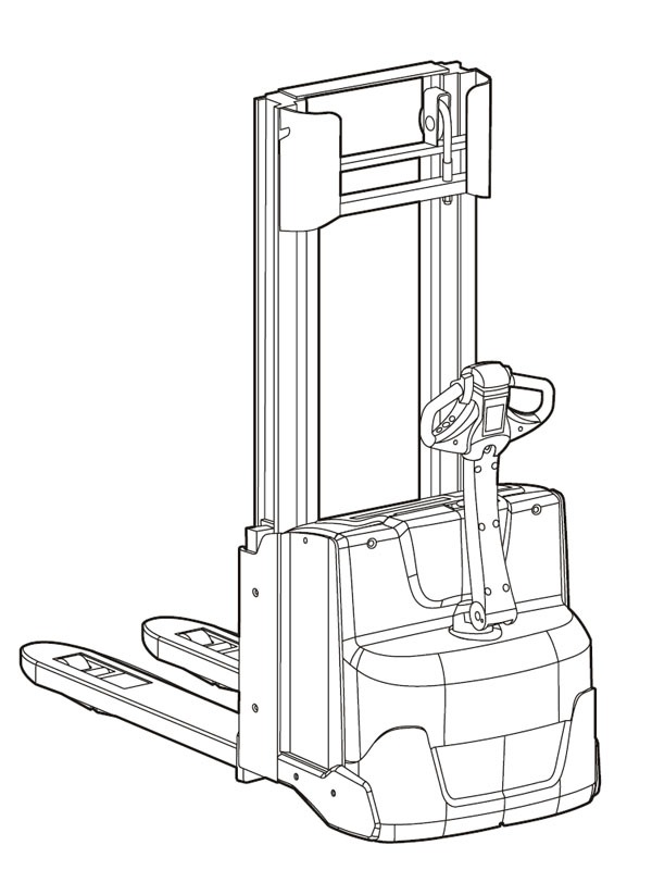 Dibujo de Carretilla elevadora para Colorear Dibujo de Carretilla elevadora para Colorear