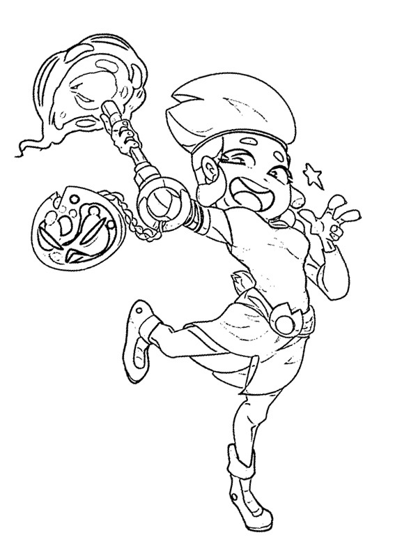 Dibujo de Amber Brawl Stars para Colorear Dibujo de Amber Brawl Stars para Colorear