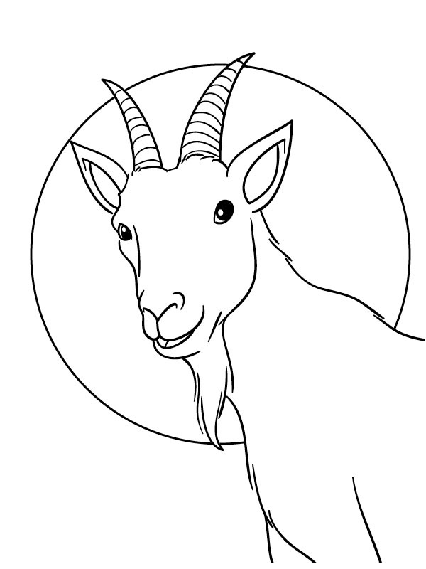Dibujo de Cabra para Colorear Dibujo de Cabra para Colorear
