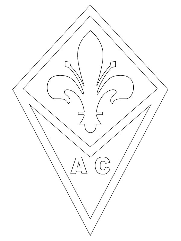 Dibujo de ACF Fiorentina para Colorear Dibujo de ACF Fiorentina para Colorear