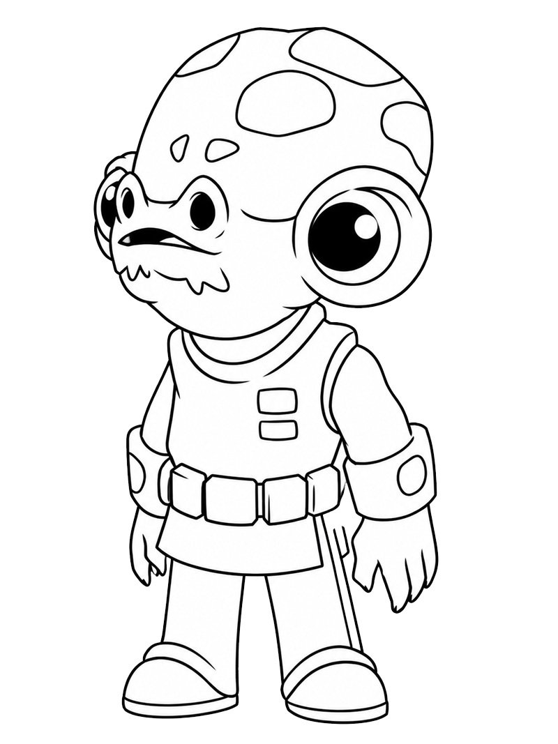 Dibujo de Admiral Ackbar (Star Wars) para Colorear