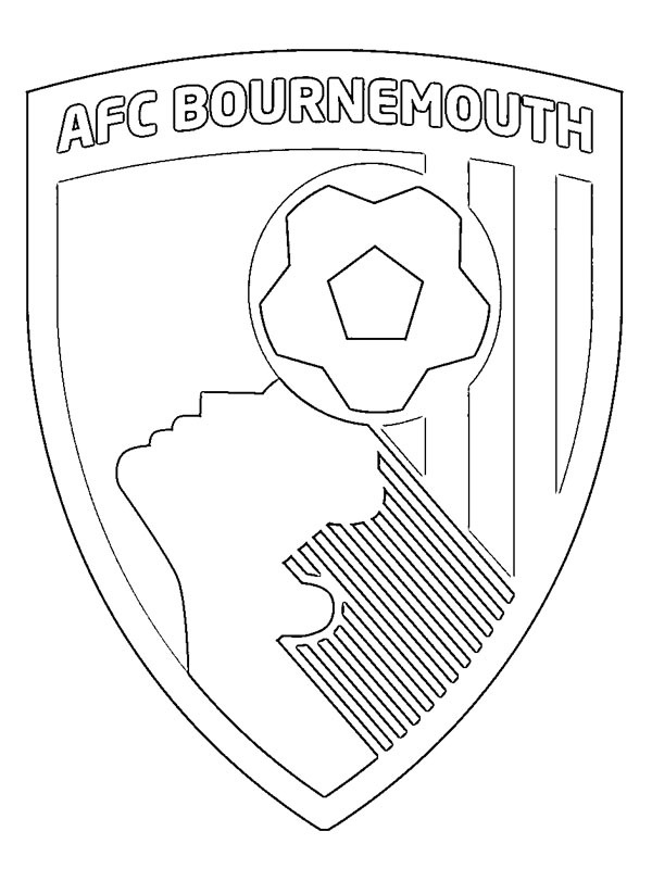 Dibujo de Athletic Football Club Bournemouth para Colorear Dibujo de Athletic Football Club Bournemouth para Colorear